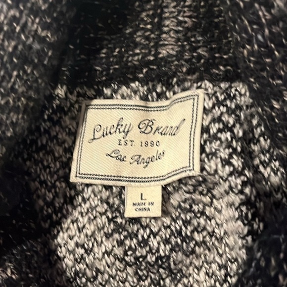 Lucky Brand Stargazer Wool Blend Knit Open Front Cardigan Size large - Picture 7 of 12